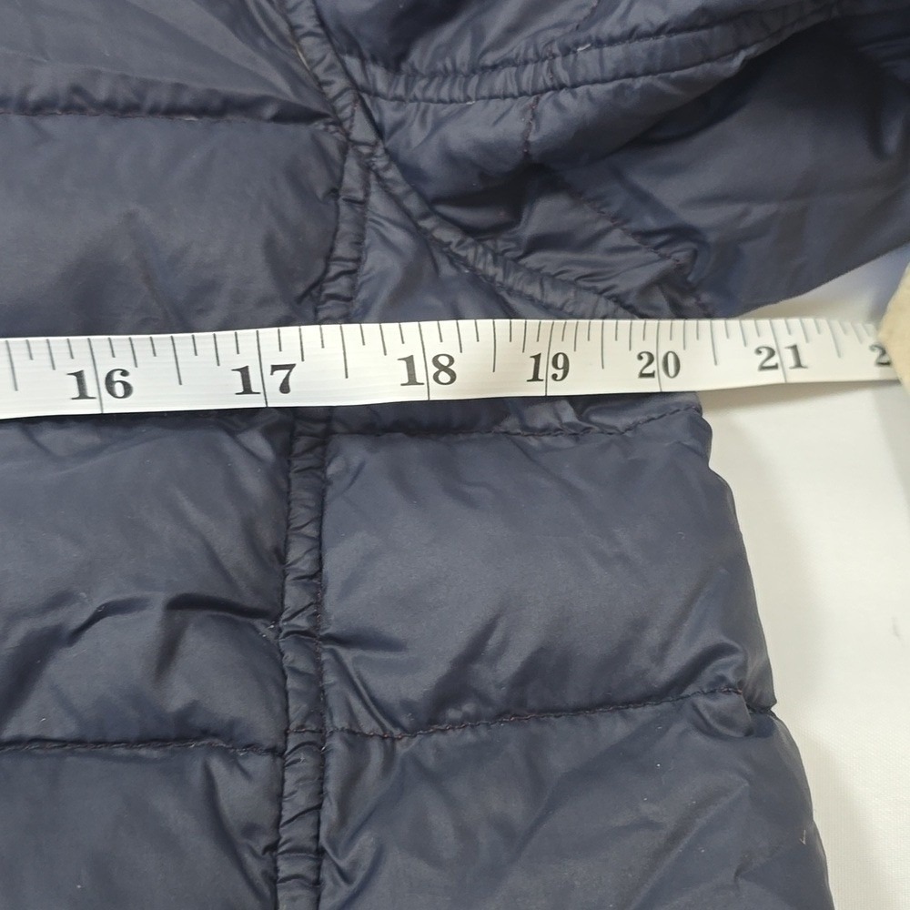 Nautica Men Puffer Jacket Navy Burgundy Colorblock Lightweight reversible - Picture 7 of 9